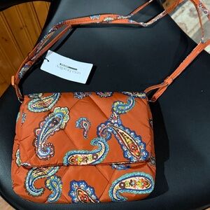 Vera Bradley Vibrant Orange Paisley Crossbody Bag